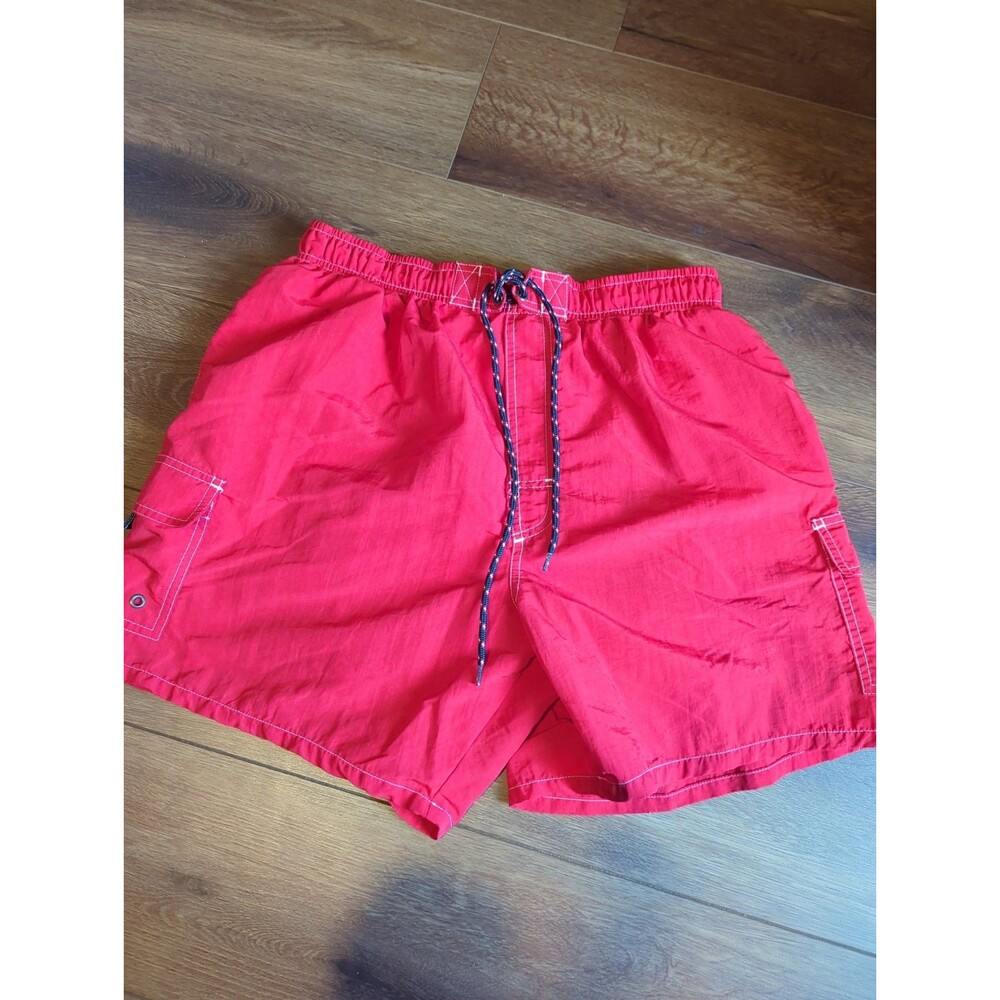 Men's Catalina Red Vintage Swim Trunks Size Large